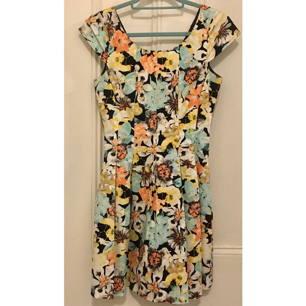 ASOS Black Floral Tea Dress